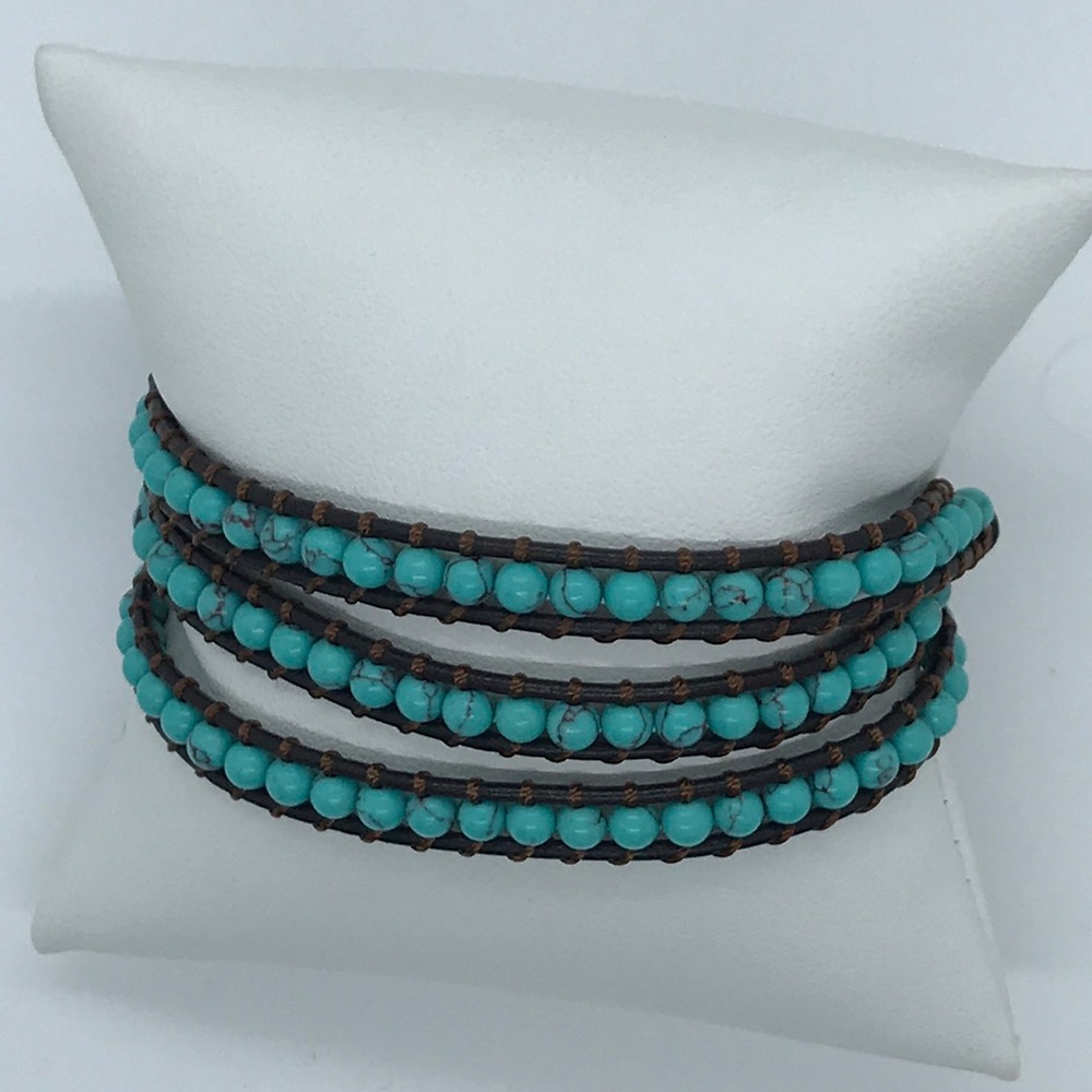 Turquoise wrap bracelet